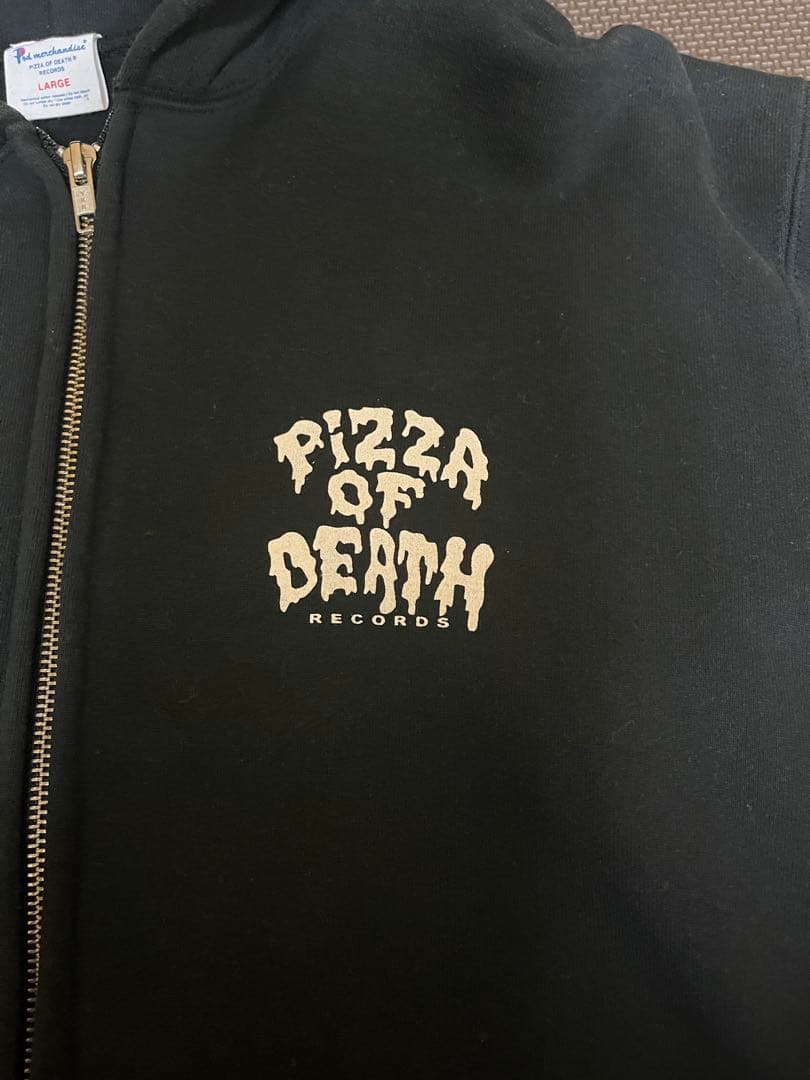 PIZZA OF DEATH ジップパーカー Lサイズ ブラック美品！