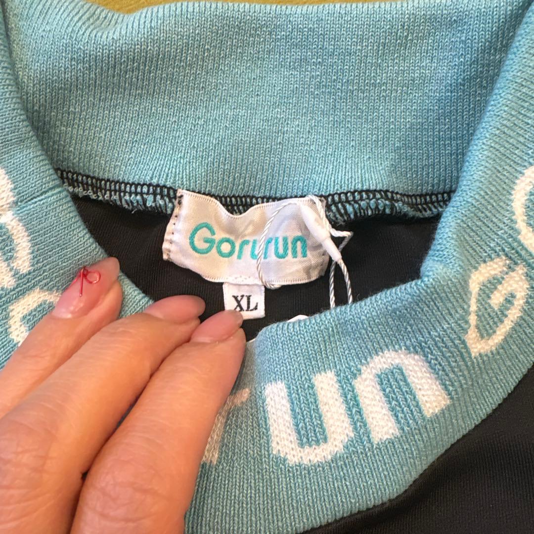 gorurun 編み立てリブ ボンディング プルオーバー ブラック