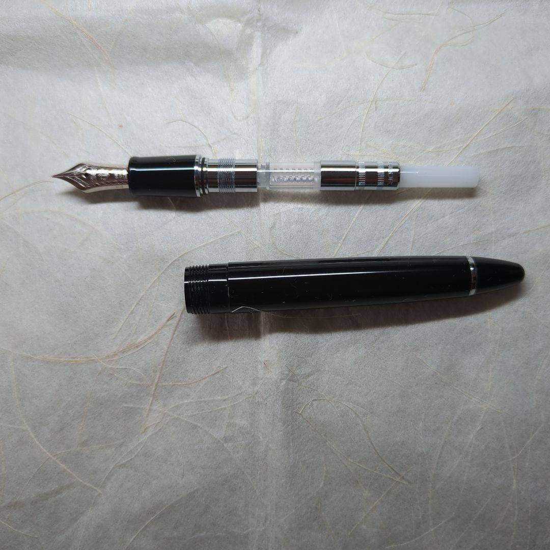 試筆のみ極美品旧型ニブセーラー万年筆 おまけ付きインクコンバーター2本 革ケース