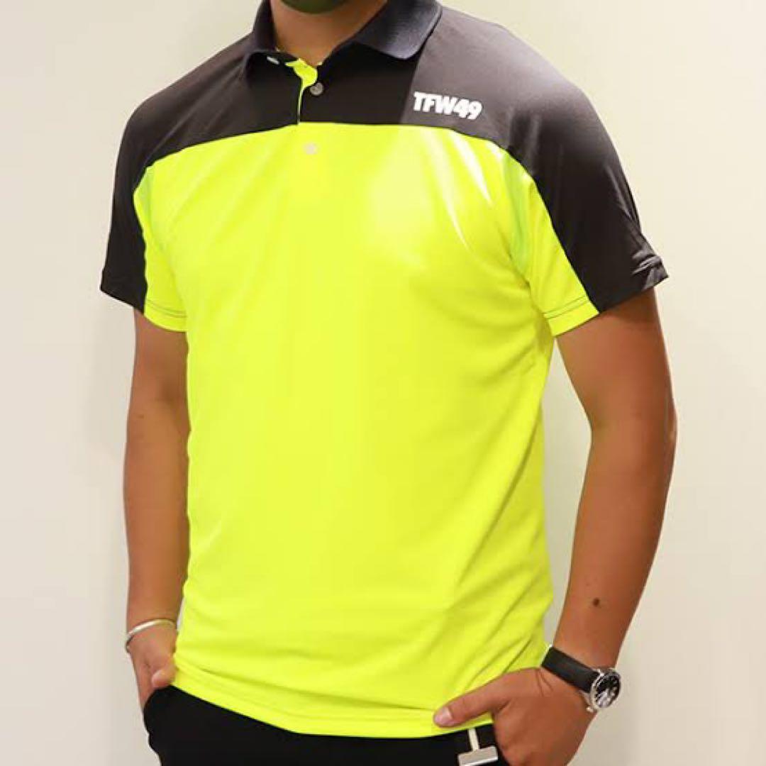 TFW49 蛍光イエローポロシャツ 半袖