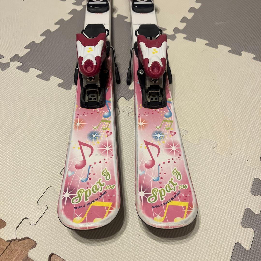 KAZAMA スキー板 106㎝　ストック ブーツ　4点セット　マリーちゃん