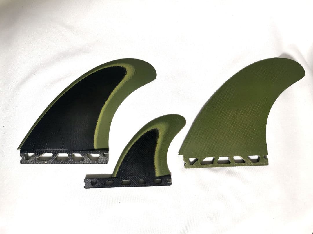 T1系 TWIN ツインスタビ フィン サーフィン ツイン 緑黒