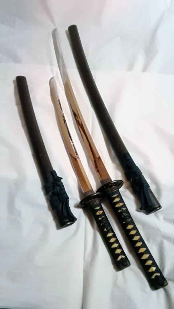 模造刀　2本セット　コスプレ　防犯　太刀　脇差し　ハ
