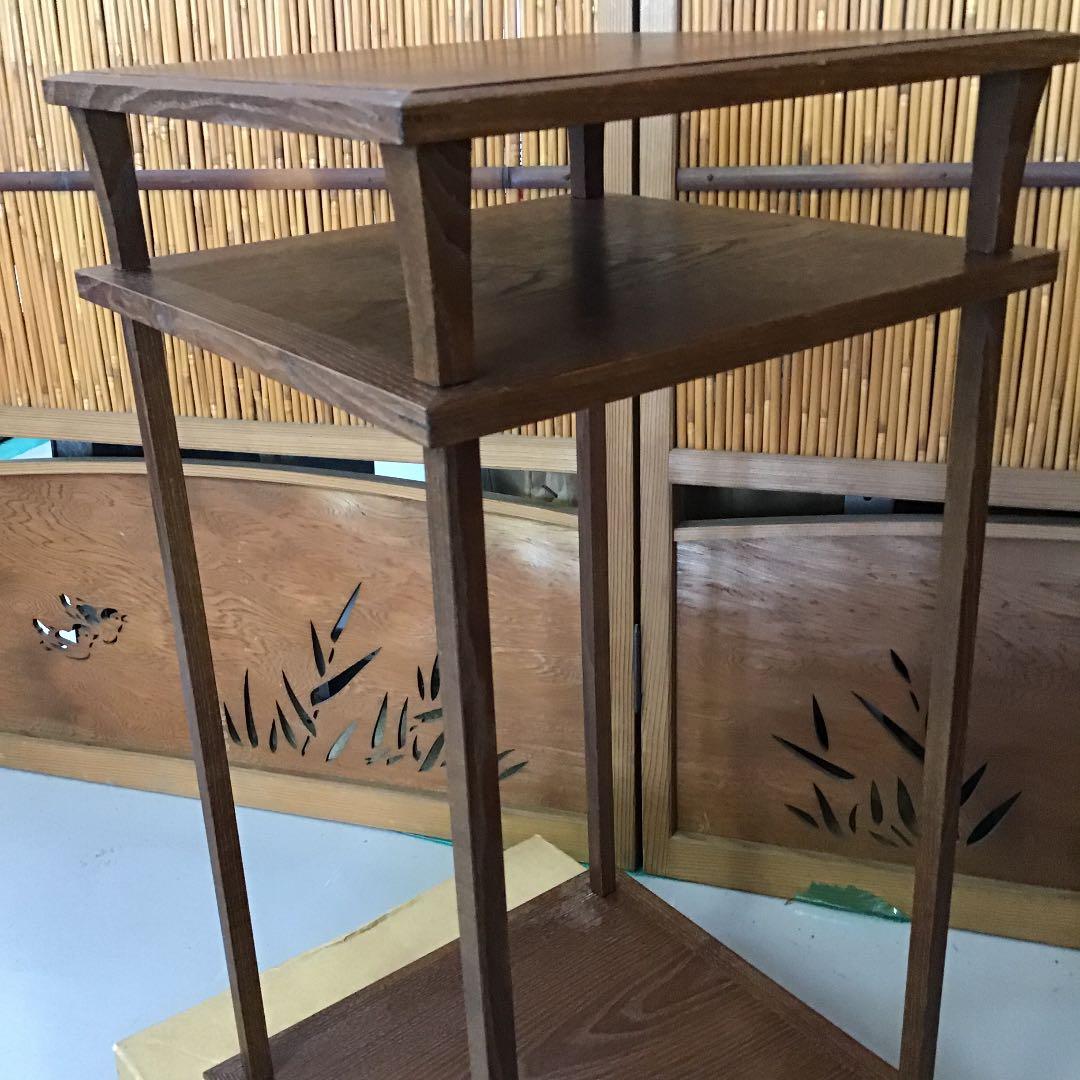 茶道具 棚 桑小卓 縦約275ミリ 横約275ミリ高約520ミリＮ31TKT