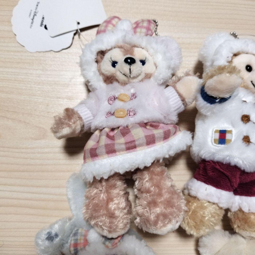 ダッフィー ＆フレンズ ウインターホリデーぬいぐるみバッジ４体