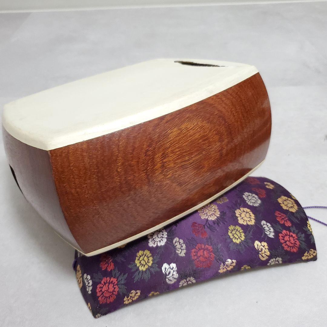 ▼高級長唄三味線▼細棹 短棹 紫檀 内寸胴 皮破れ＆弦切れ