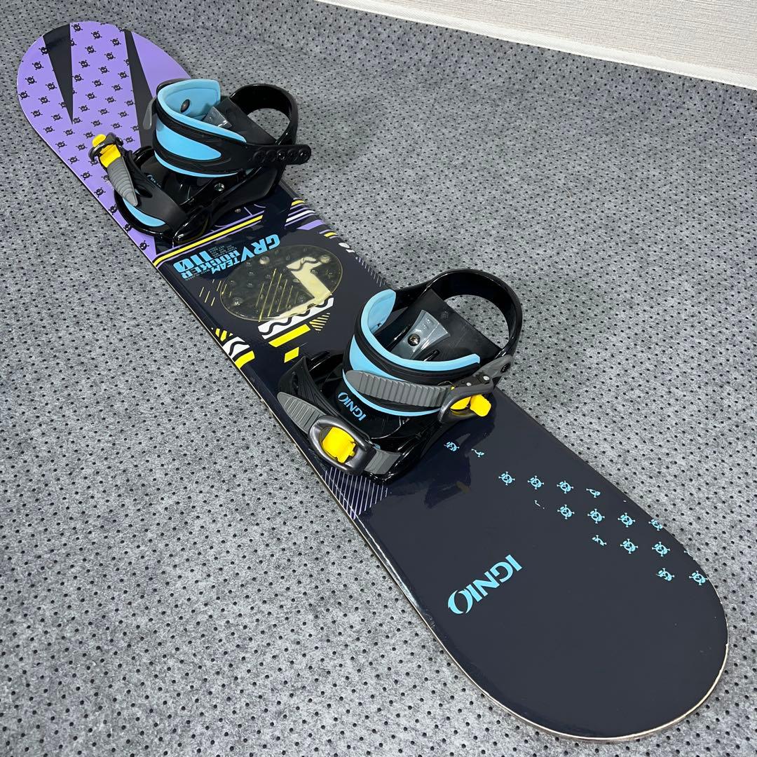 7-8回使用 キッズスノーボード 110cm IGNIO＋バイン＋レースブーツ
