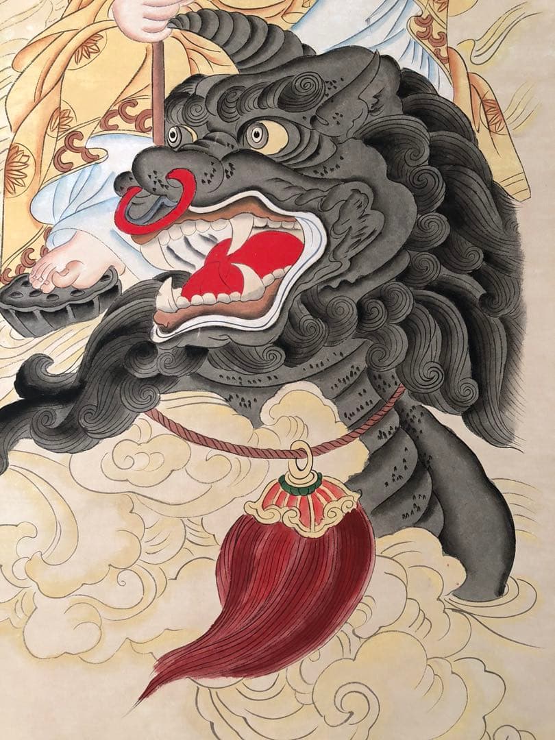 張大千 法界光明 掛け軸 四尺 中国絵画 書画 手描き 仏画 人物図 仏教美術