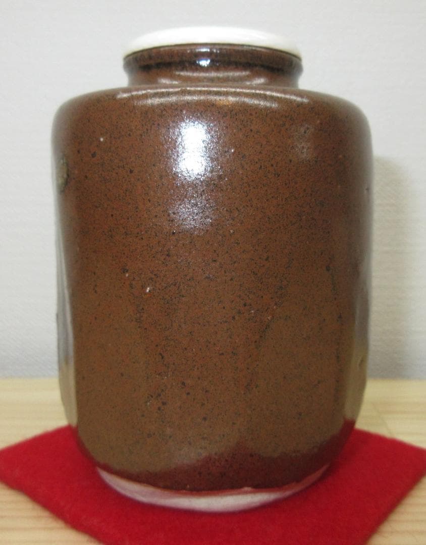 送料込【逢絢亭・新品】茶道具 茶入 美濃焼 瀬戸 仕覆 加藤弥右衛門 共箱入り