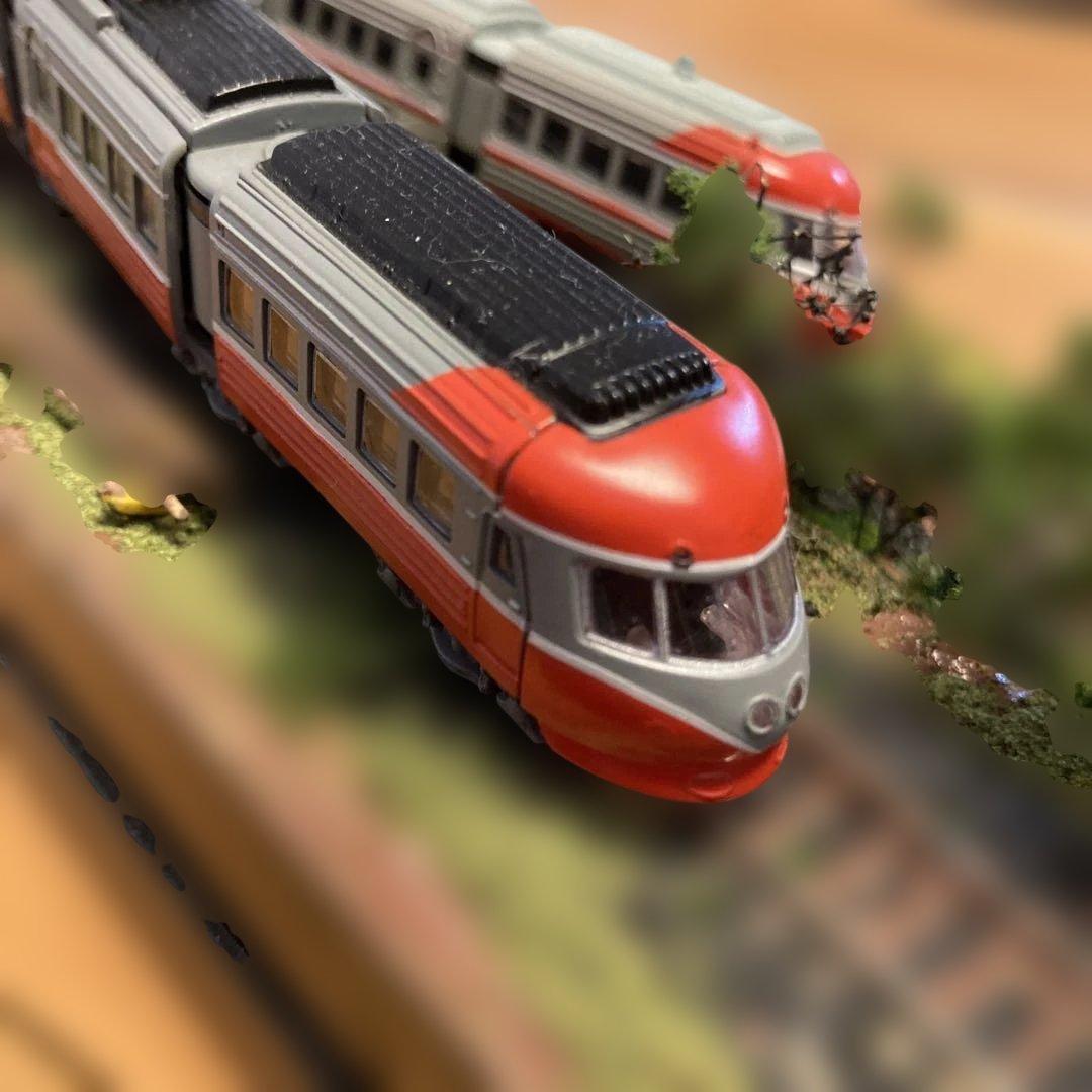 小田急ロマンスカー3000系Nゲージ鉄道模型 ジオラマ