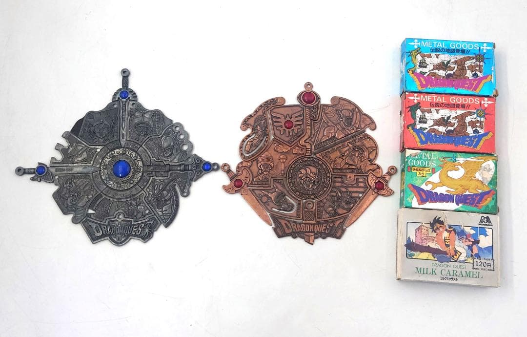 森永 ドラゴンクエストミルクキャラメル メタルプレート フルコンプ 箱付き