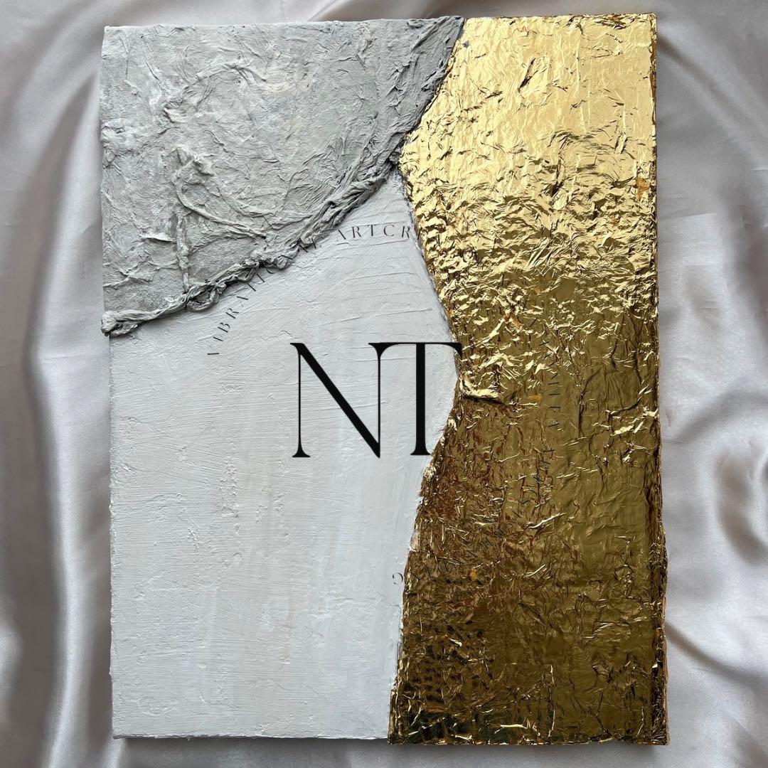 アート　絵画　インテリア海外　抽象画　モダン　ホテル　ギフト　金箔　ゴールド