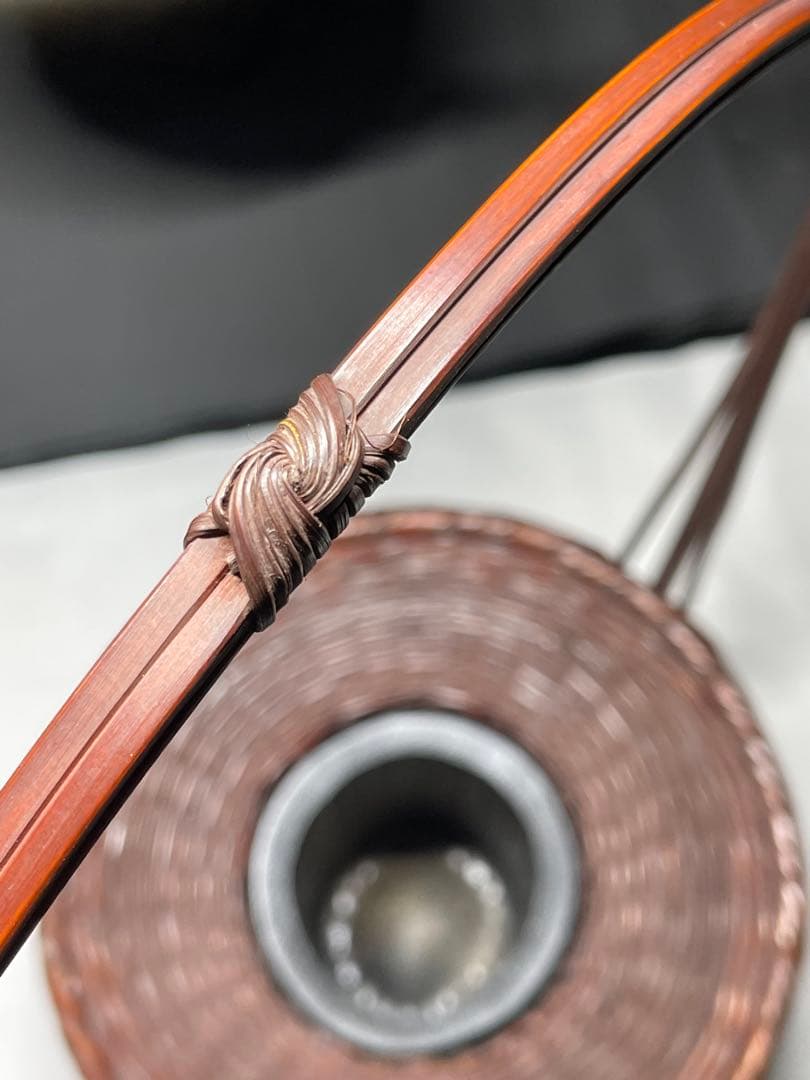 花籠。竹。美品。華道具、茶道具。舊家蔵出し。