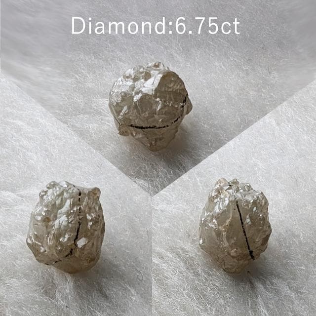 6.75ct　金平糖ダイヤ　ダイヤモンド　原石　産地不明　金剛光沢　鉱物標本