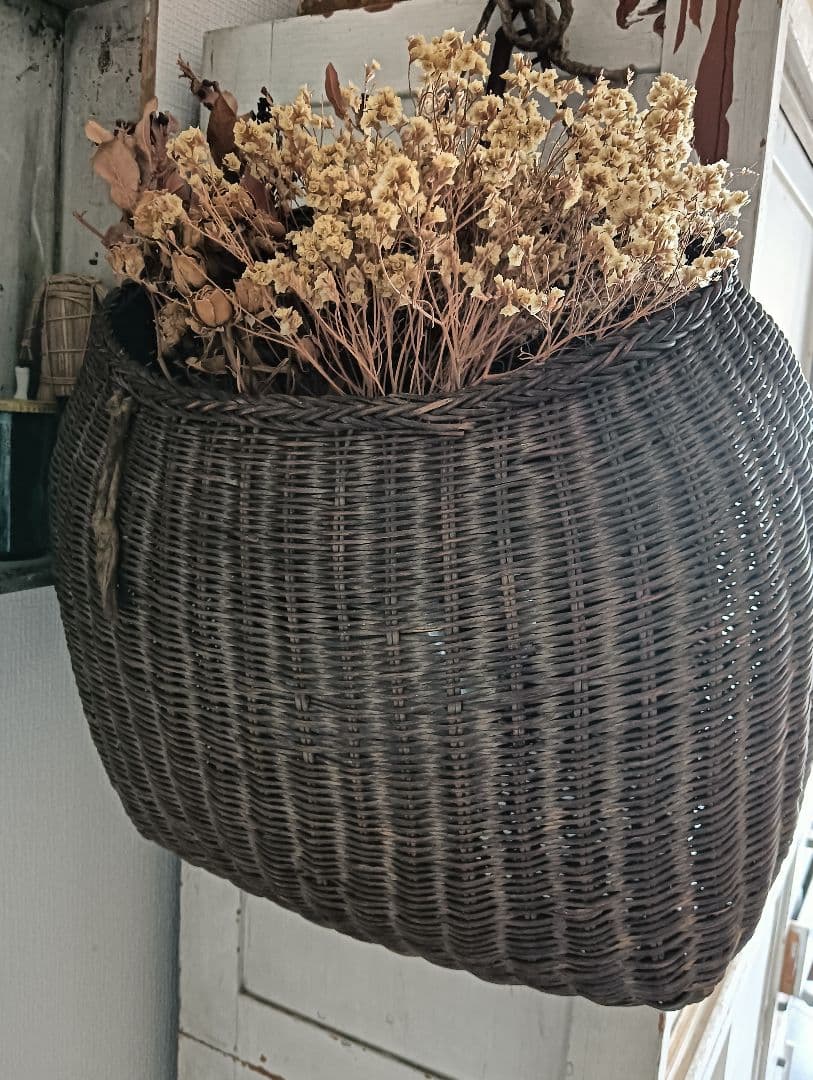 お取置7/16 古手の大きなあけび籠 　古民家　インテリア　古物　あけび籠