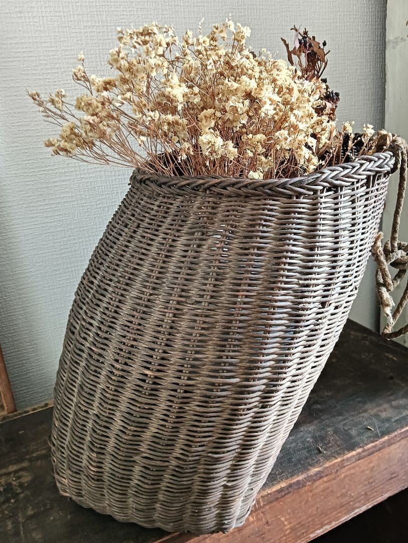 お取置7/16 古手の大きなあけび籠 　古民家　インテリア　古物　あけび籠