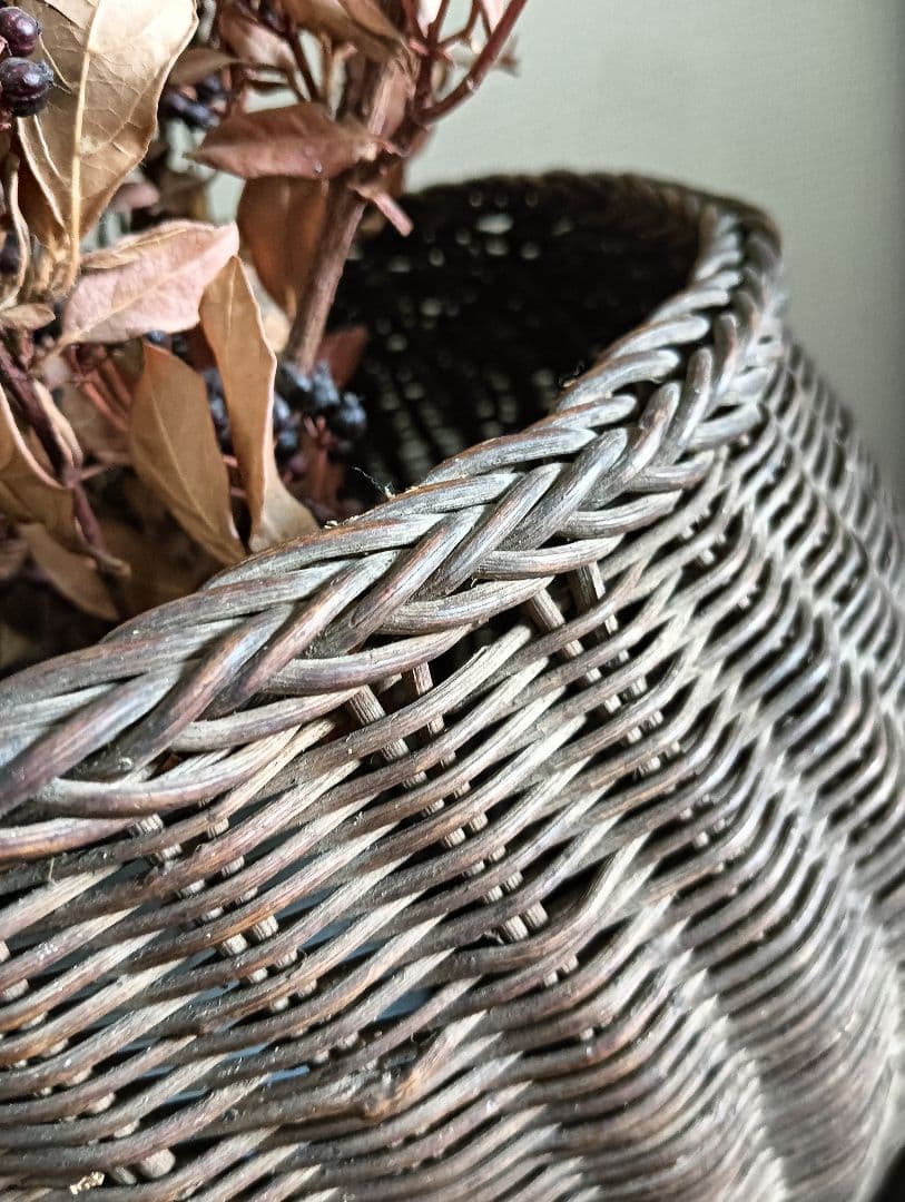 お取置7/16 古手の大きなあけび籠 　古民家　インテリア　古物　あけび籠