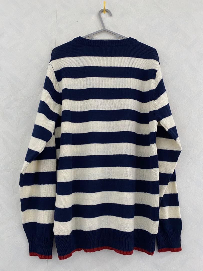 23区GOLF Vネックニットセーター サイズL メンズ ボーダー ゴルフ