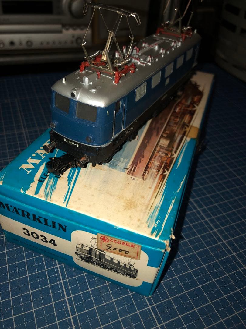 動作未確認】メルクリンHO3034電気機関車E41＋貨車2両＋トランス+3029