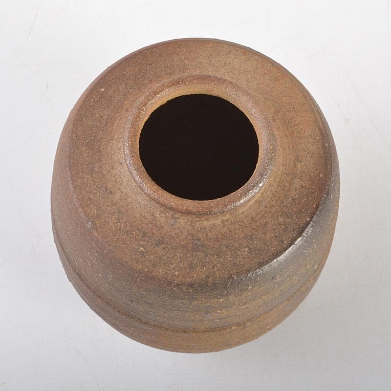 茶道具　備前焼　山本雄一造　茶入　共箱　V　6429