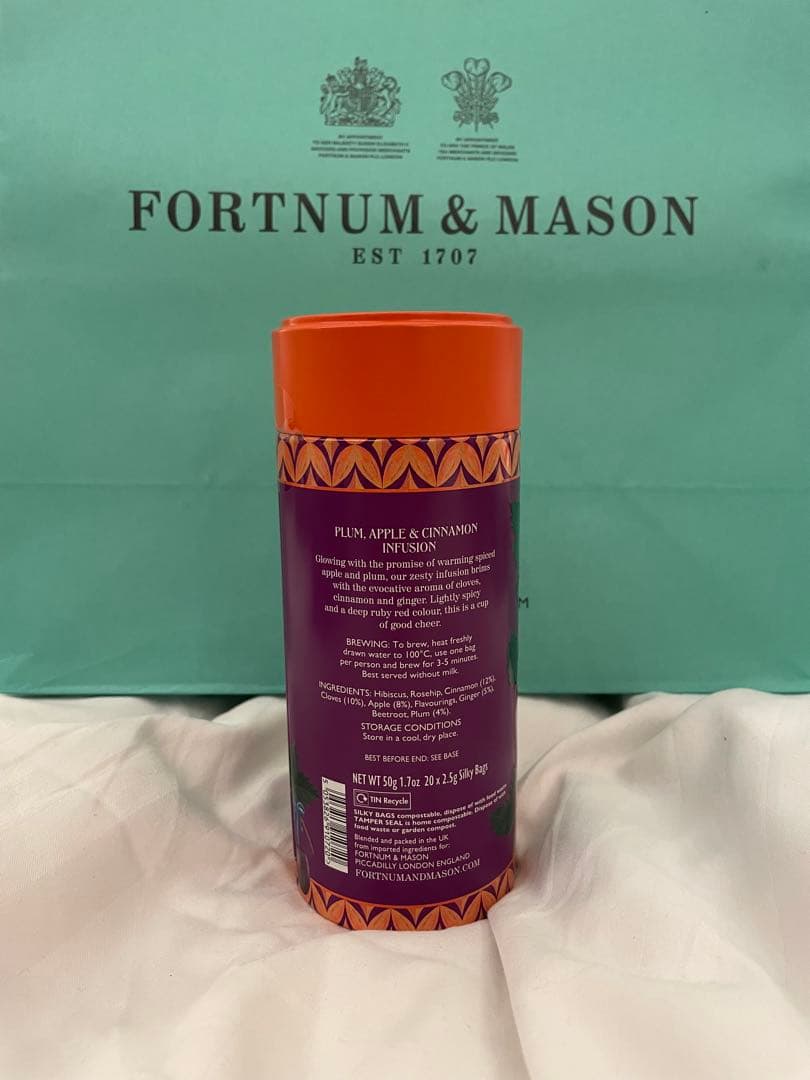 フォートナム&メイソン 限定クリスマス　プラムアップル＆シナモンインフュージョン