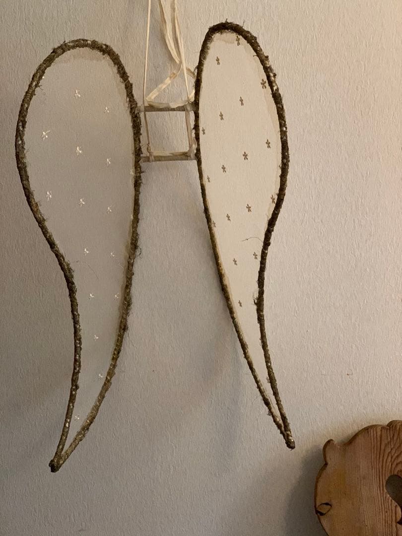 フランスアンティーク　レースの羽 チュールレース オブジェ