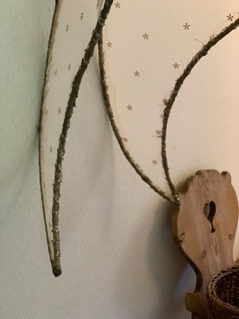 フランスアンティーク　レースの羽 チュールレース オブジェ