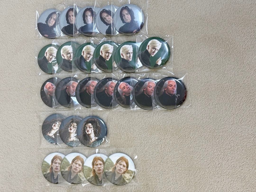 ハリーポッター　ハリポタ　flapper 缶バッジ　ドラコ　スネイプ　90個