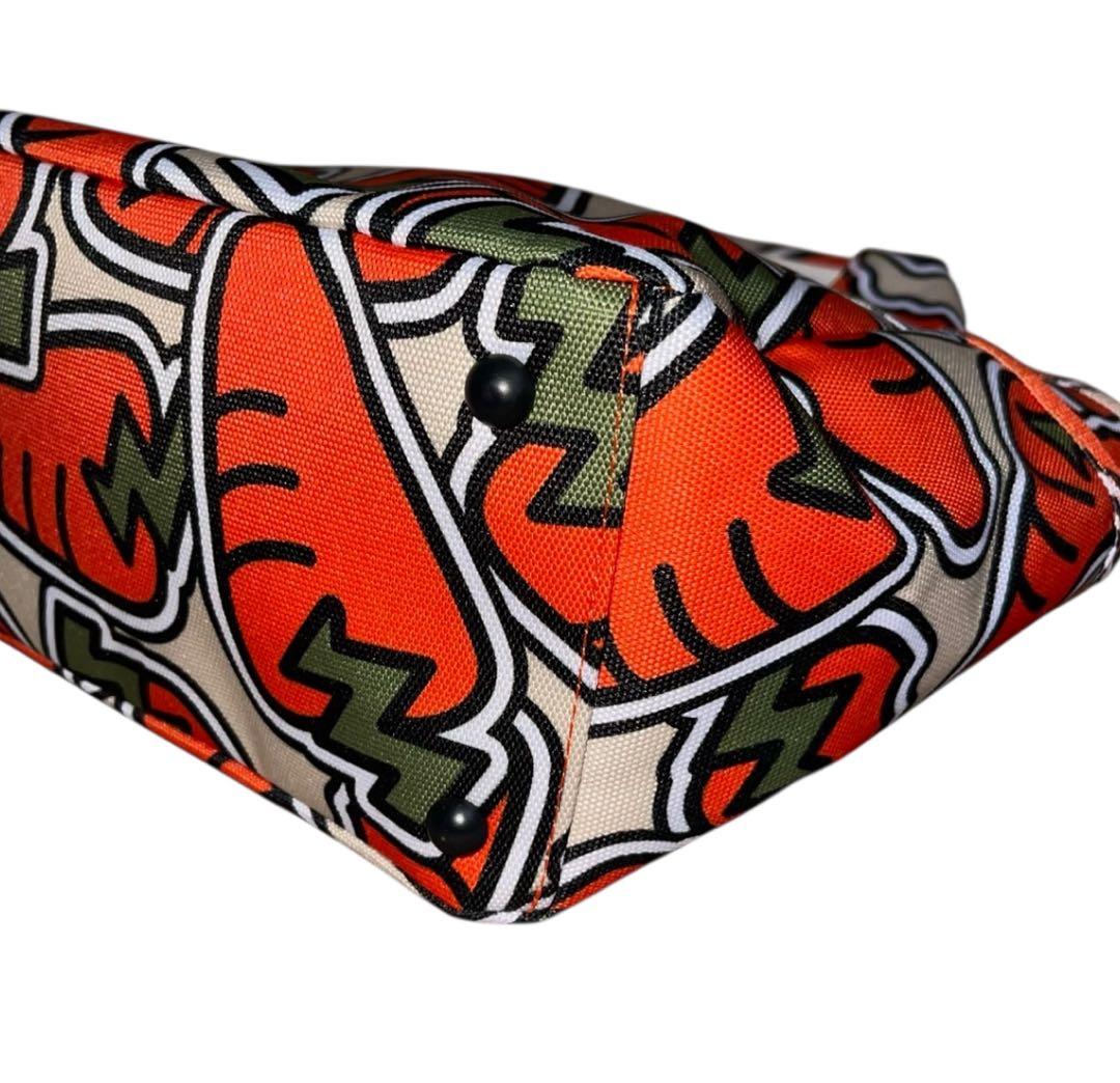 希少 PEARLY GATES オレンジ系 グラフィック 小型バッグ