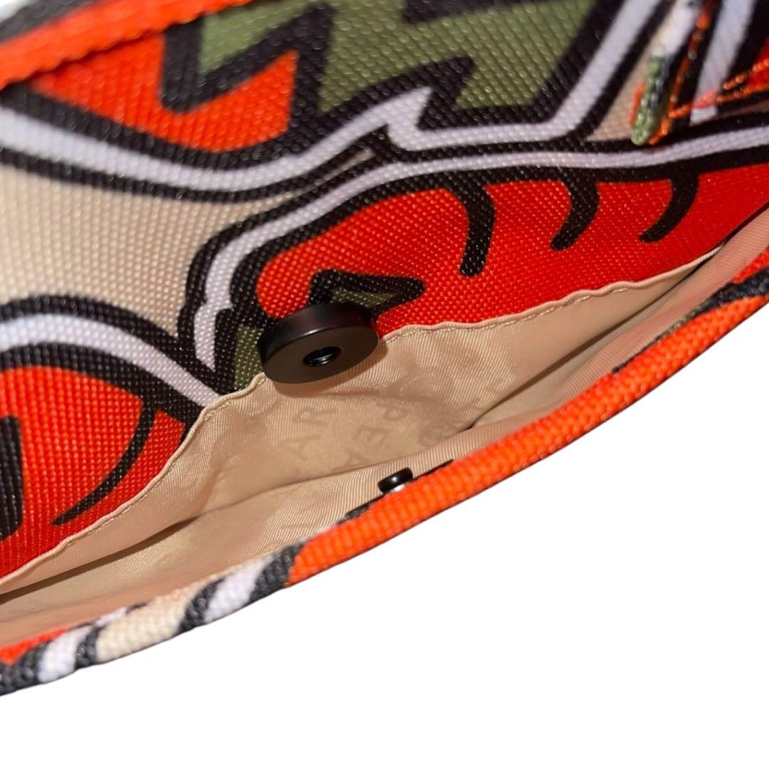 希少 PEARLY GATES オレンジ系 グラフィック 小型バッグ