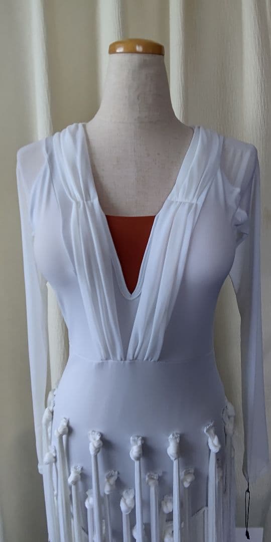 社交ダンスラテンドレス！ホワイト！