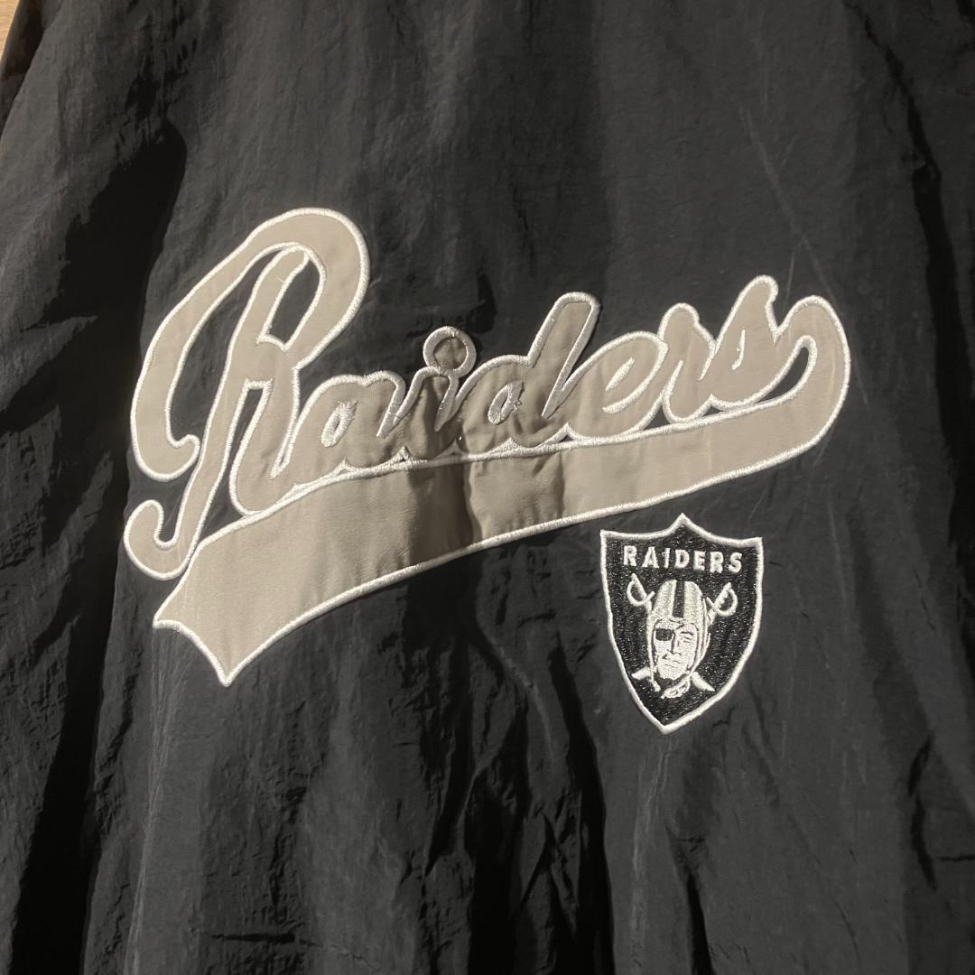 NFL　Raiders　ナイロンジャケット　プルオーバー/裏地/メッシュ　L
