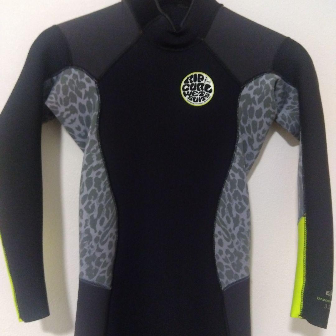 Rip Curl フルスーツ 黒/グレー/黄緑