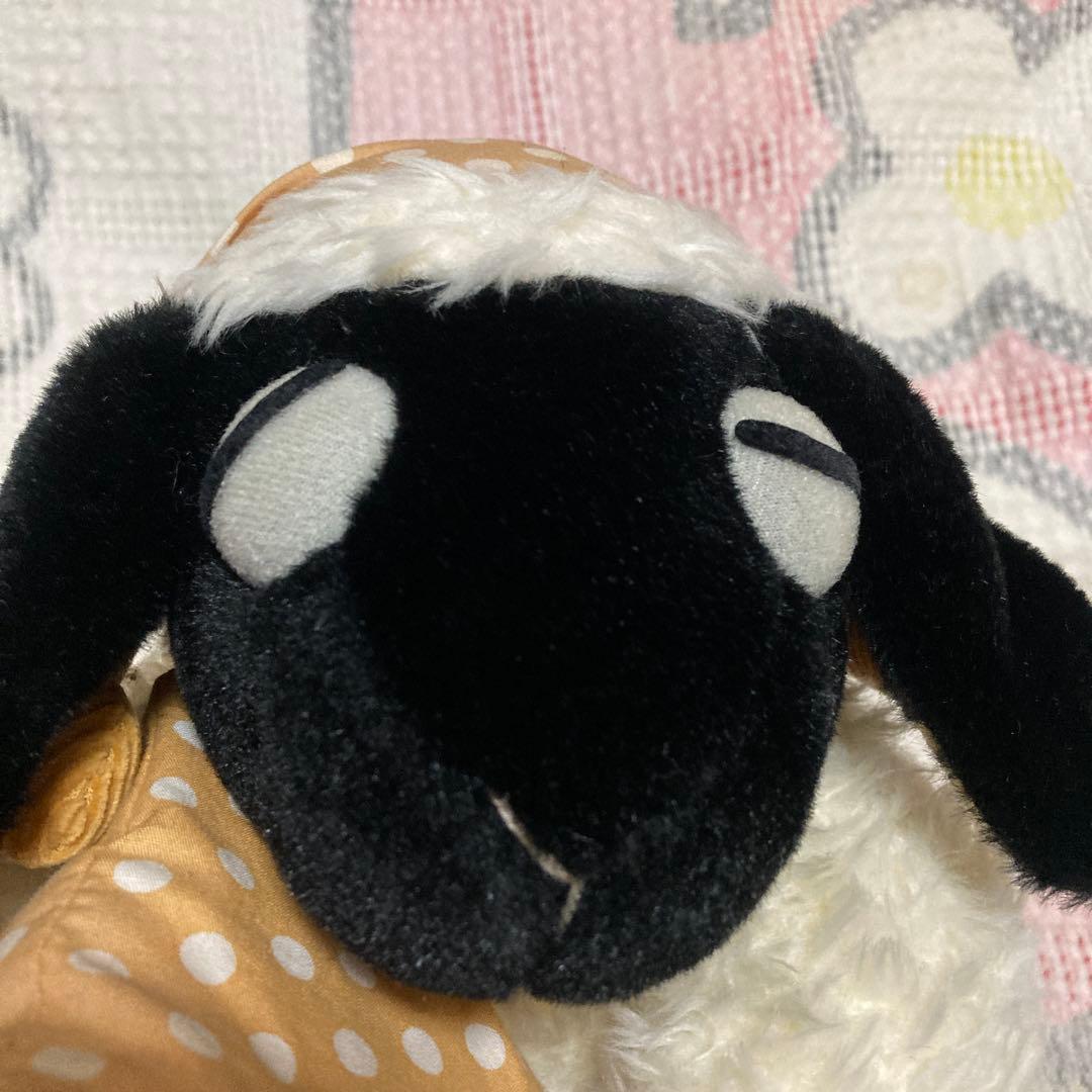 昭和レトロ　ぬいぐるみの三英　ひつじ　ぬいぐるみ　中古品