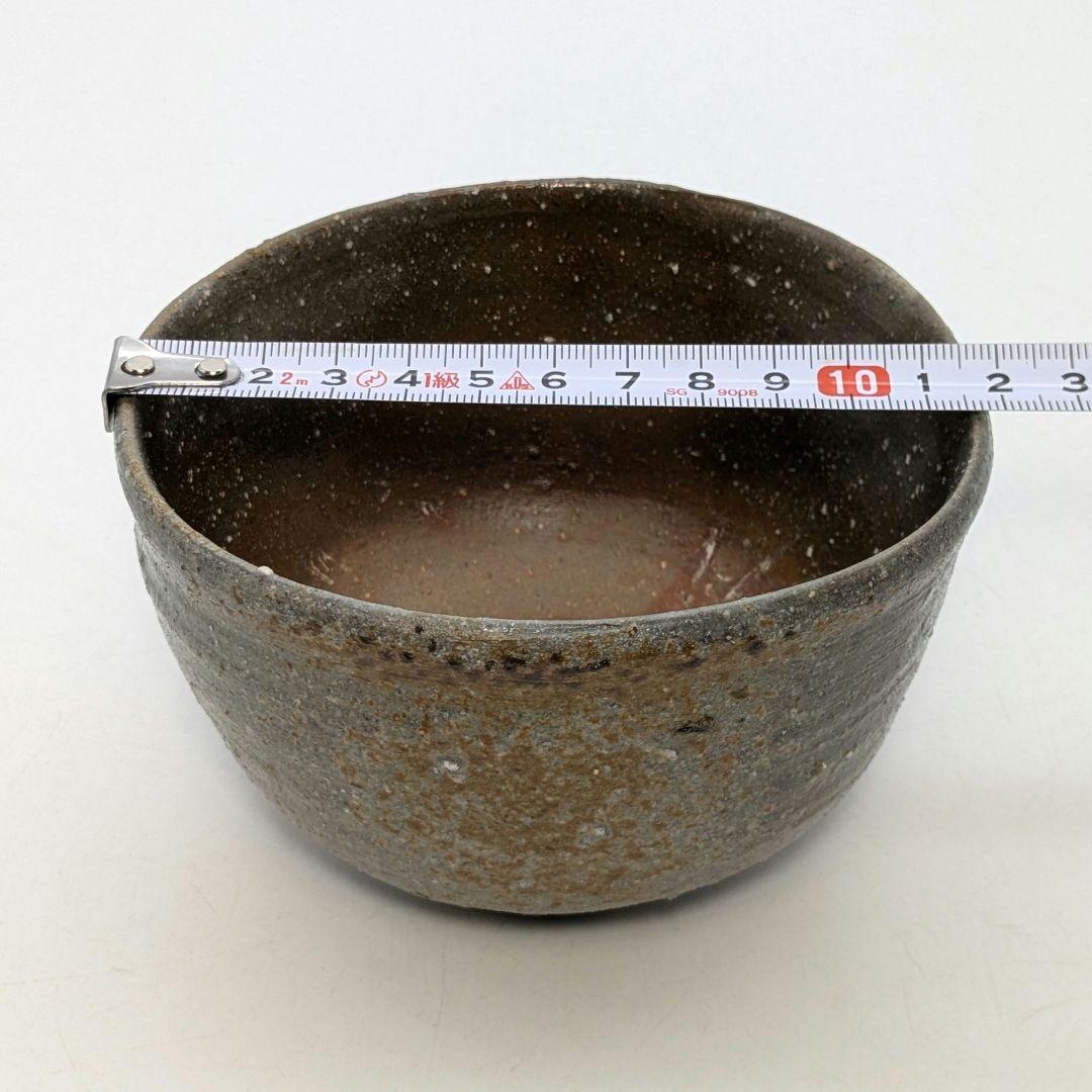 備前焼 ゴマ窯変茶盌 合箱 抹茶碗 抹茶茶碗 茶道具 茶器 食器 在銘 作家作品