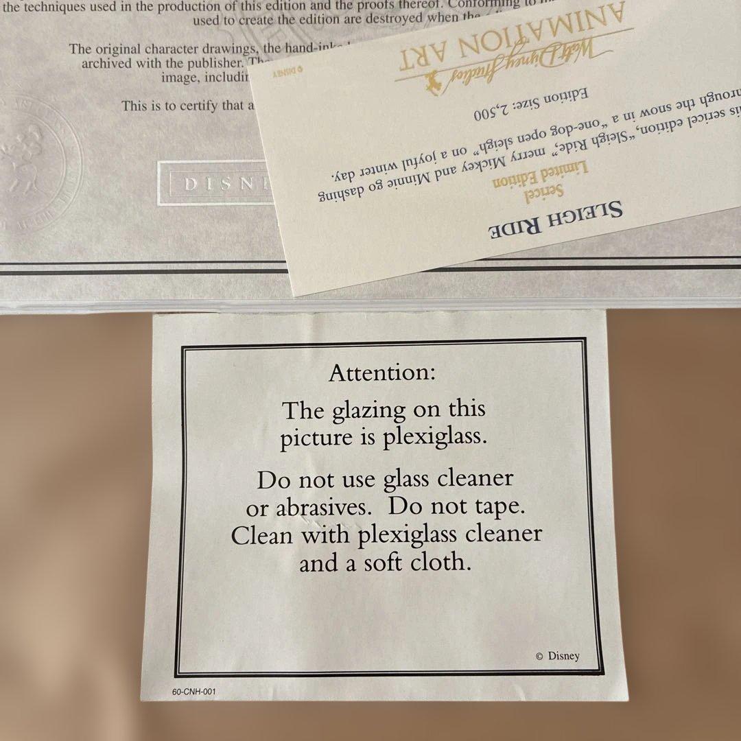 ディズニー クリスマス スレイライド 限定版画