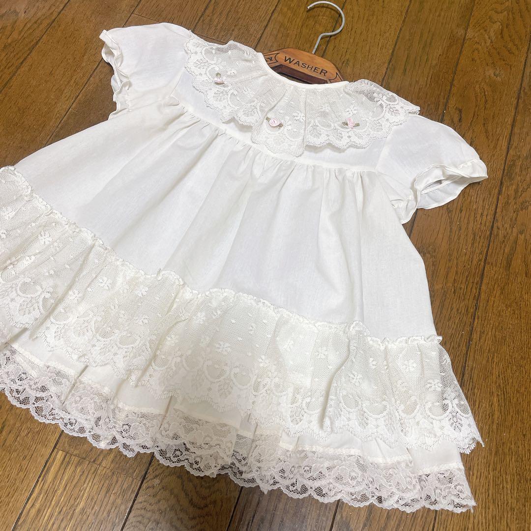 アンティーク　木製ハンガー＆ベビードレス　ビンテージ