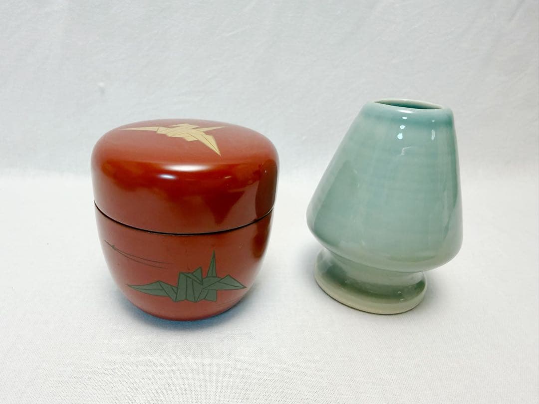 未使用 茶道具 木製真塗 今日 千歳盆 十二点セット 紙箱