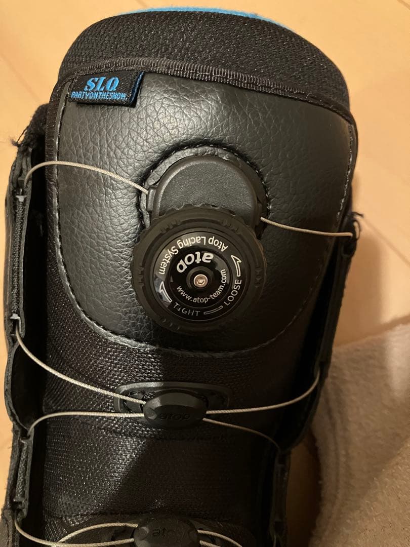 SLO スノーボードブーツ 子ども用 黒/青　22-22.5