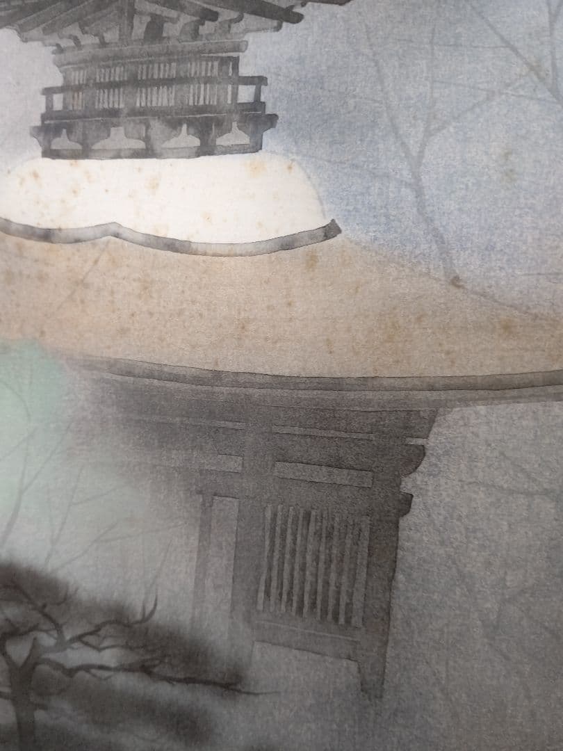 常寂光寺  掛軸  佐藤隆良  日本画