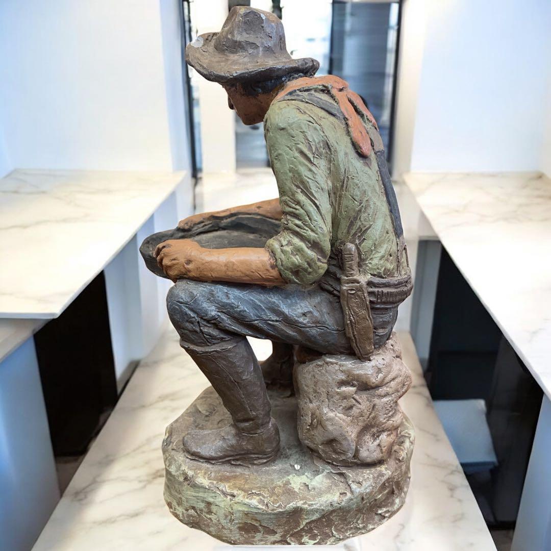 アメリカンインテリア　マイケルガーマン　アンティーク　彫刻