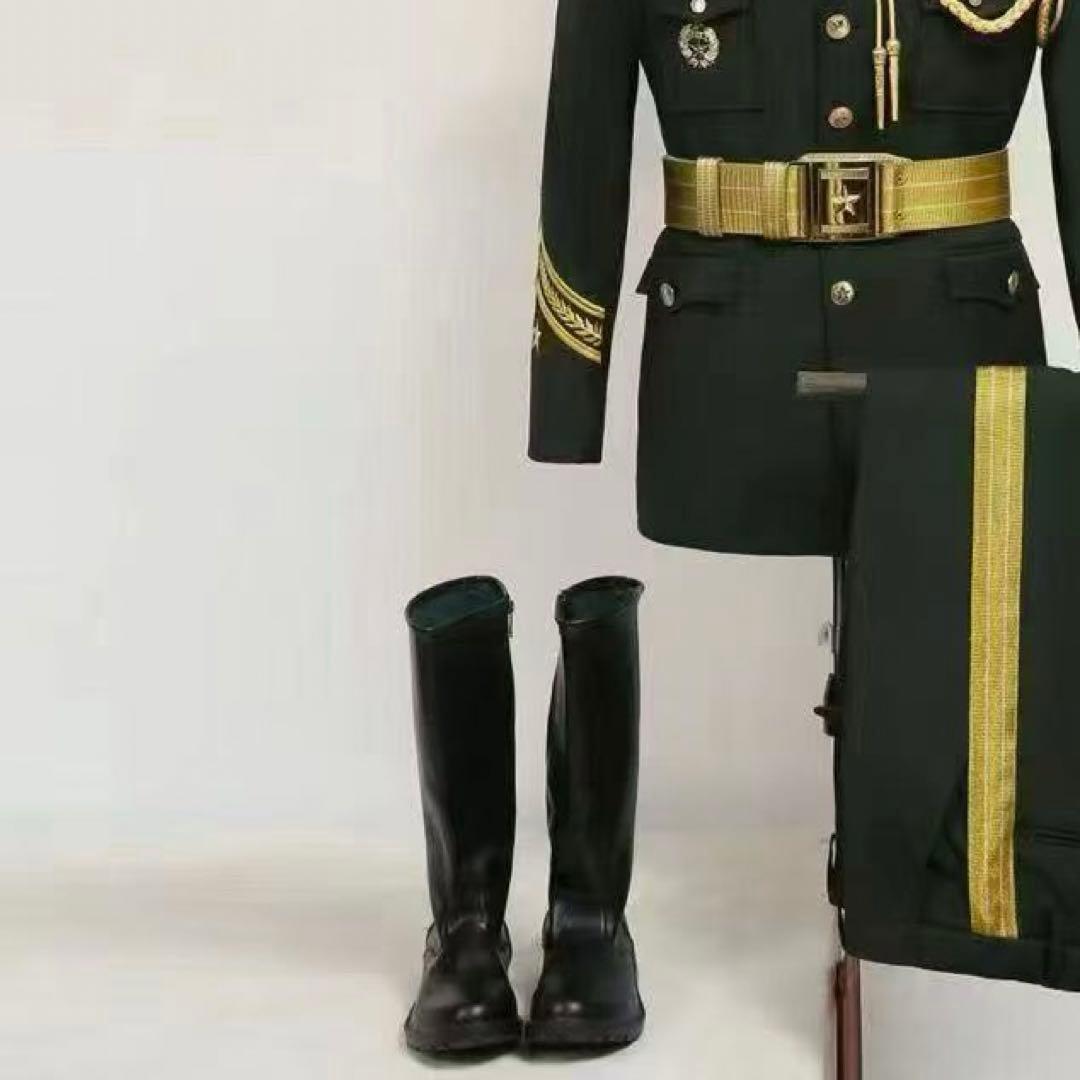 新品未使用　中国人民解放軍用ロング本革ブーツ　乗馬儀仗隊