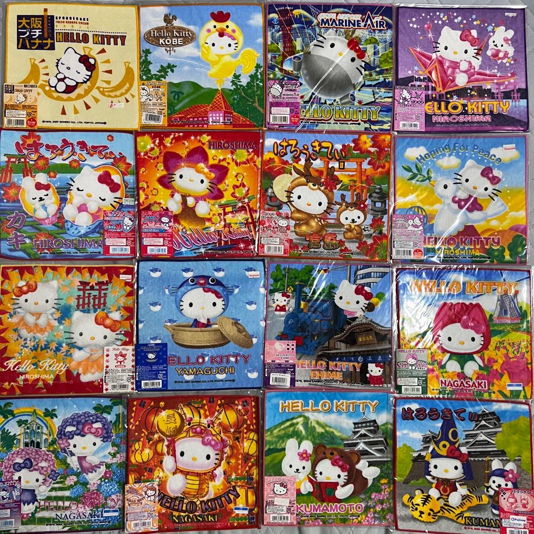 サンリオ ハローキティ ご当地限定 プチタオル ハンドタオル 77枚+おまけ5枚