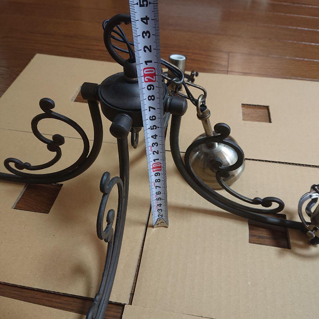 ガラスペンダントライト シャンデリア 4灯 照明器具 アンティーク サンヨウ