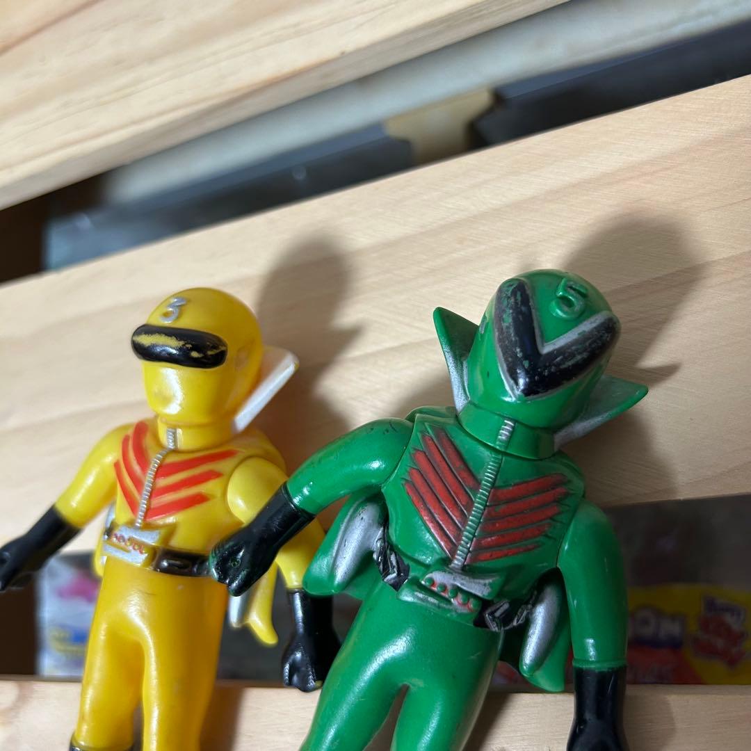 秘密戦隊ゴレンジャー　ソフビ　ポピー　5体セット　当時物　年代物