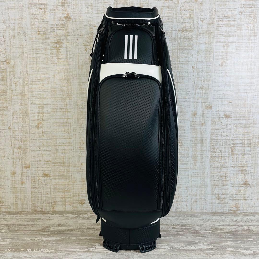 【極美品】adidas アディダスゴルフリニアロゴ キャディバッグ　9.5型