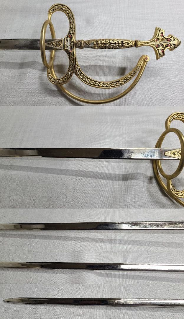 スペイン製 2本セット 模造刀 サーベル 骨董 アンティーク コレクション