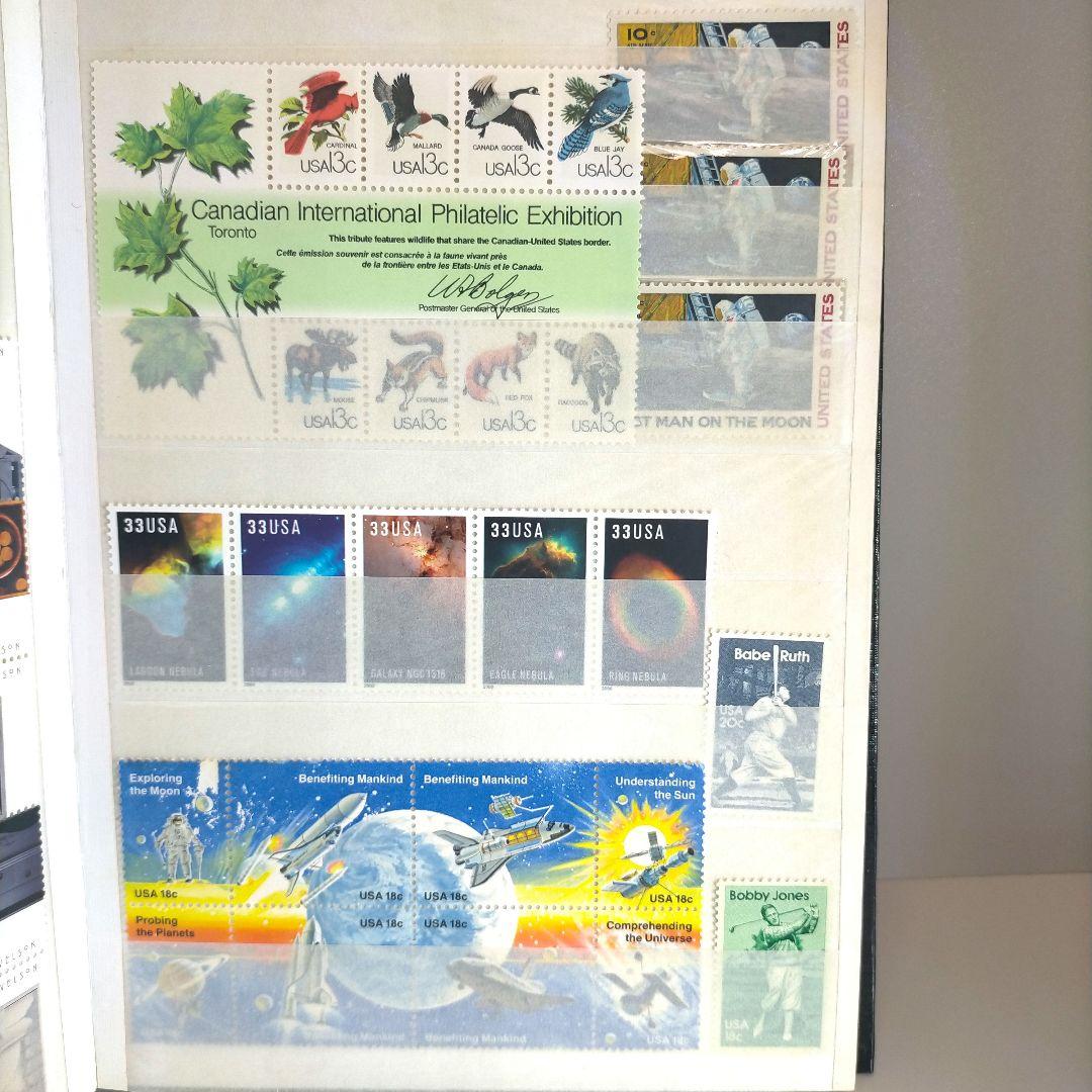 2376 外国切手 アメリカ 切手コレクションまとめ 全て未使用 大量8ページ分