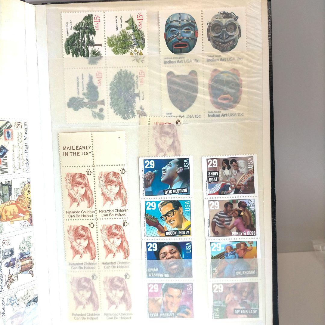 2376 外国切手 アメリカ 切手コレクションまとめ 全て未使用 大量8ページ分