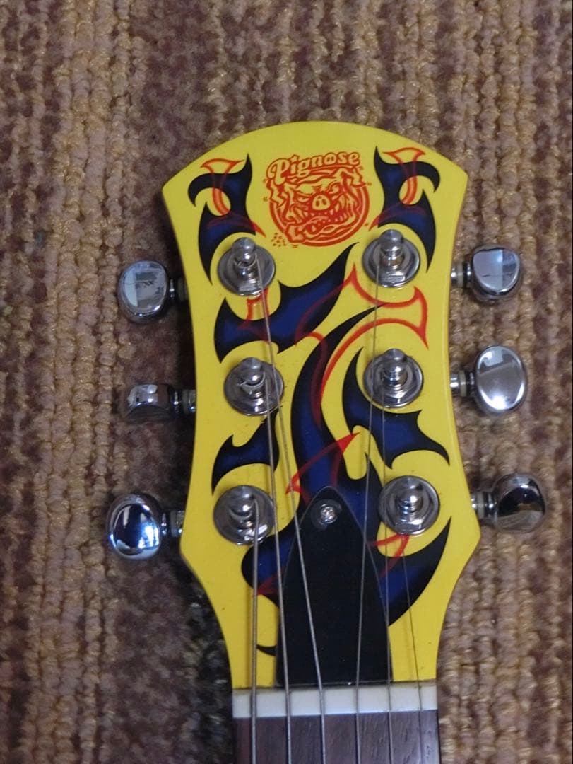 Pignose PGG-200 Tribal Yellow 3ノブ ミニギター